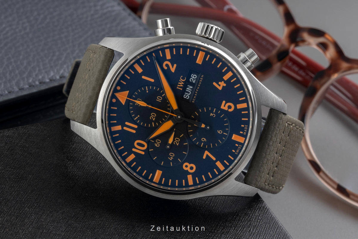 IWC Fliegerchronograph acero automático reloj para caballeros IW377730  [2605760]