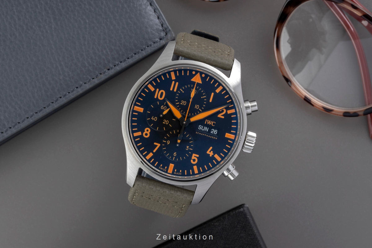 IWC Fliegerchronograph acero automático reloj para caballeros IW377730  [2605760]