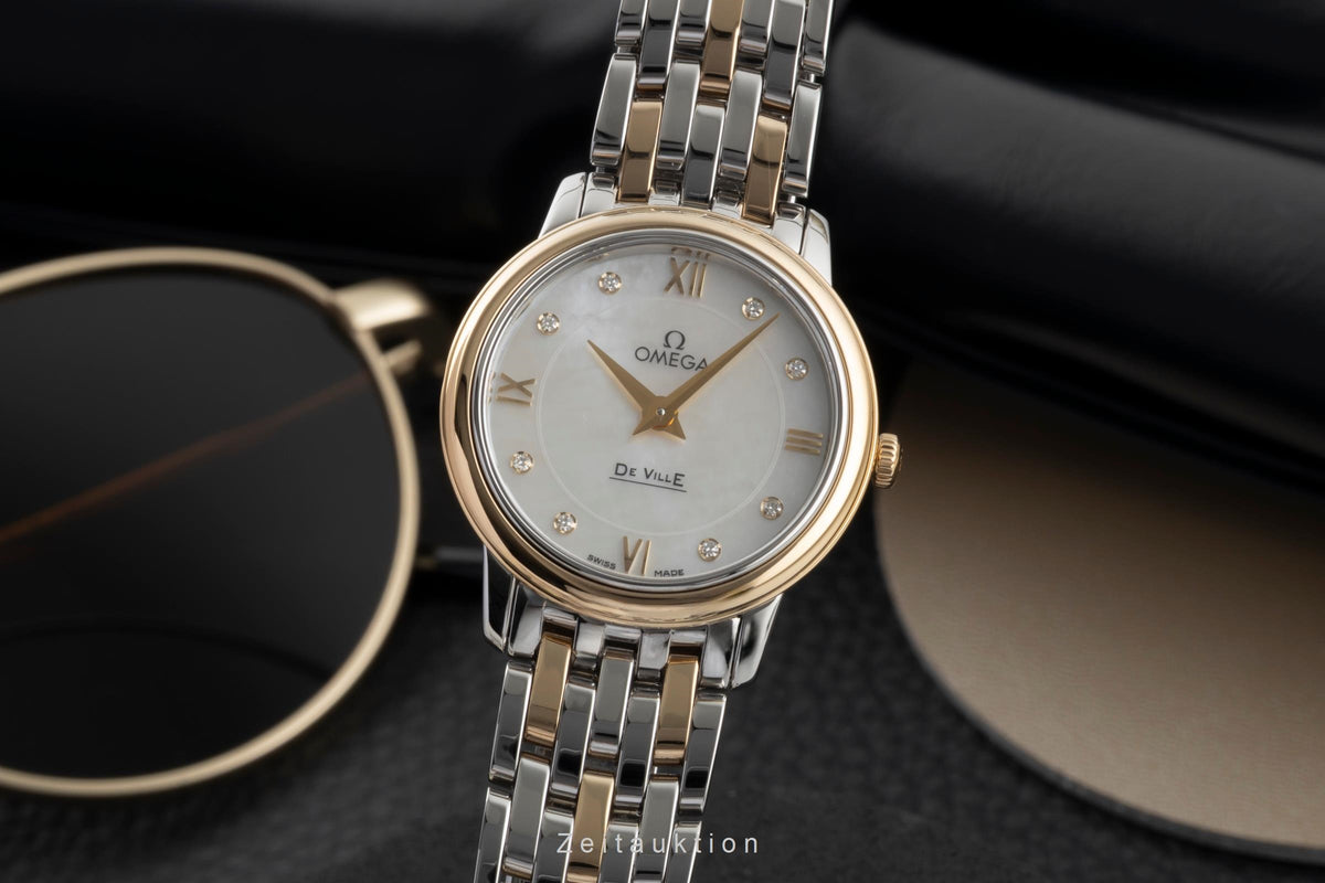 Omega De Ville acero / oro cuarzo reloj para damas  424.20.27.60.55.001  [2605764]