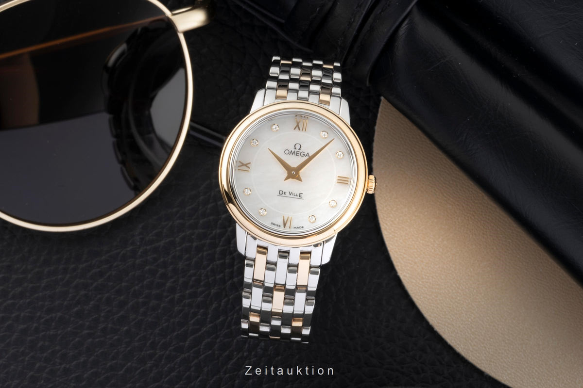 Omega De Ville acero / oro cuarzo reloj para damas  424.20.27.60.55.001  [2605764]