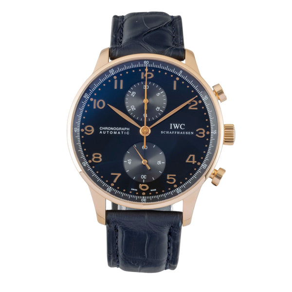 IWC Portugieser chronographe or 18 ct automatique montre pour hommes IW371415 LP: 25400EUR  [2605777]