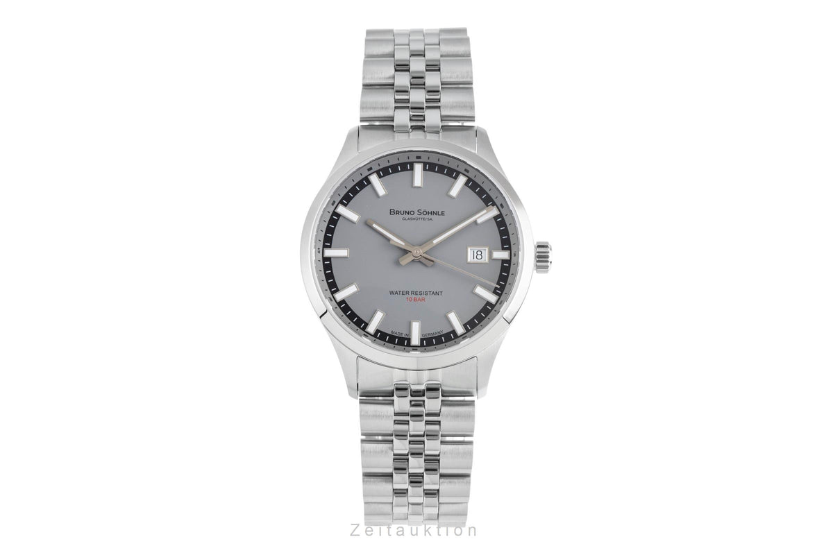 Bruno Söhnle Glashütte Turin Stahl Automatik Herrenuhr Ref 17-12230-840 B&P New  [2605781]