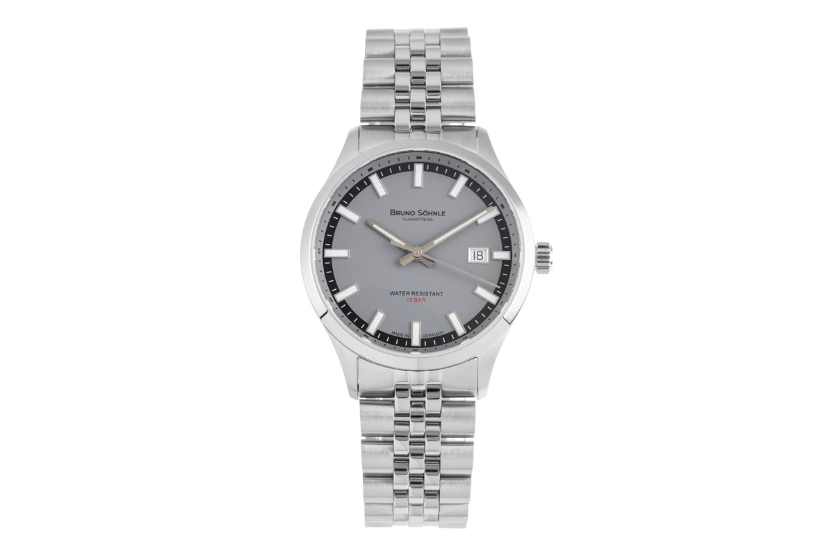 Bruno Söhnle Glashütte Turin Stahl Automatik Herrenuhr Ref 17-12230-840 B&P New  [2605781]