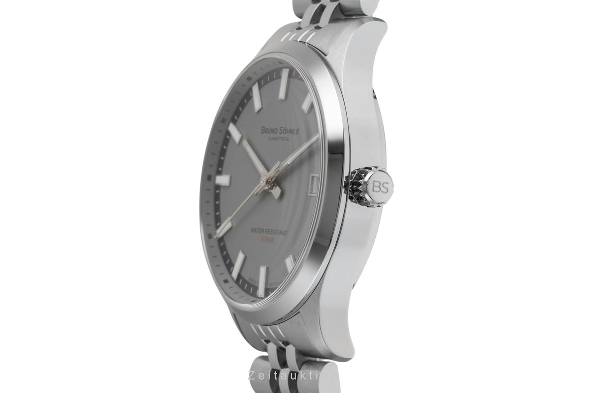 Bruno Söhnle Glashütte Turin Stahl Automatik Herrenuhr Ref 17-12230-840 B&P New  [2605781]