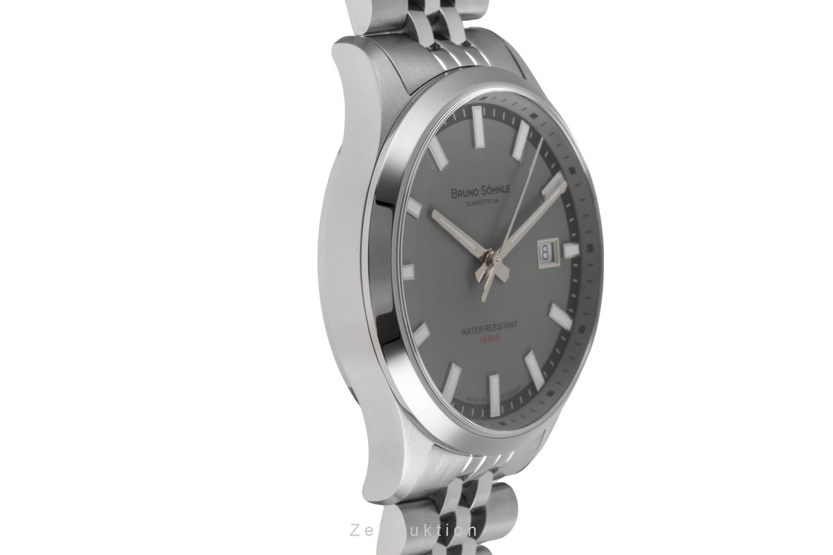 Bruno Söhnle Glashütte Turin Stahl Automatik Herrenuhr Ref 17-12230-840 B&P New  [2605781]