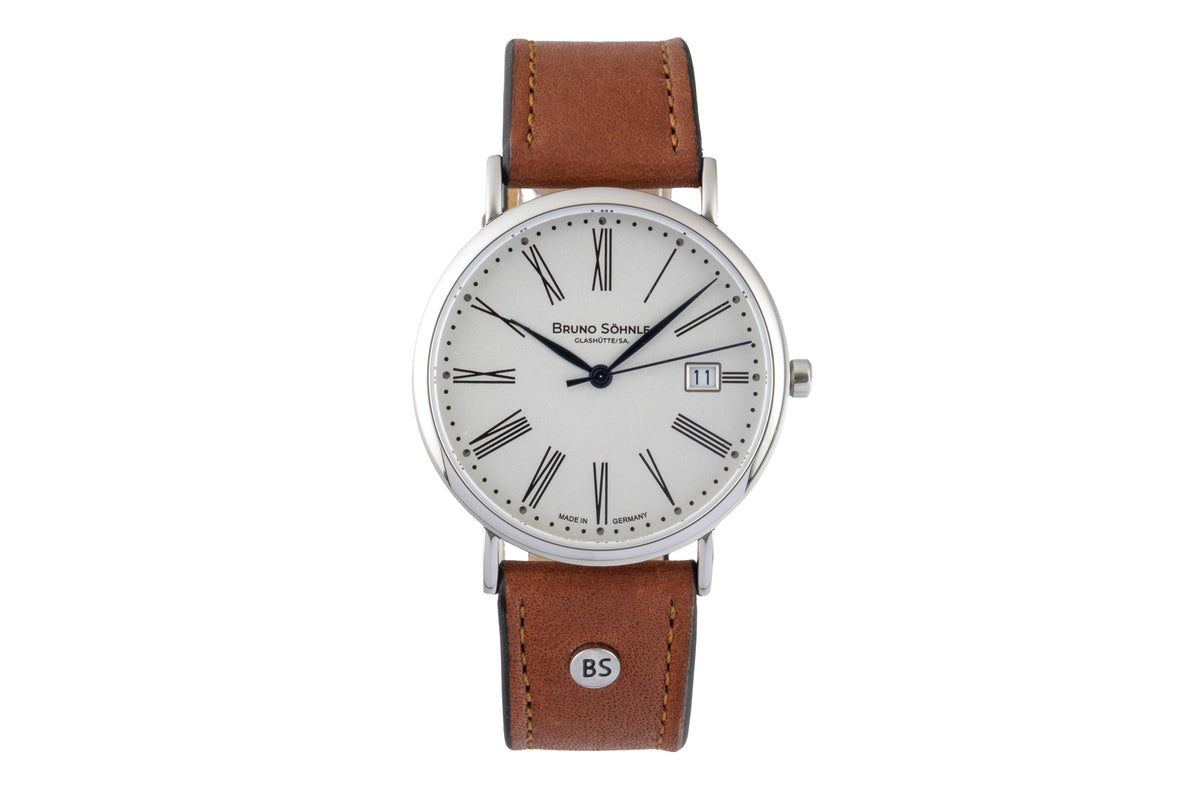 Bruno Söhnle Glashütte Nabucco Stahl Quarz Herrenuhr Ref. 17-13085-237 B&P [2605782]
