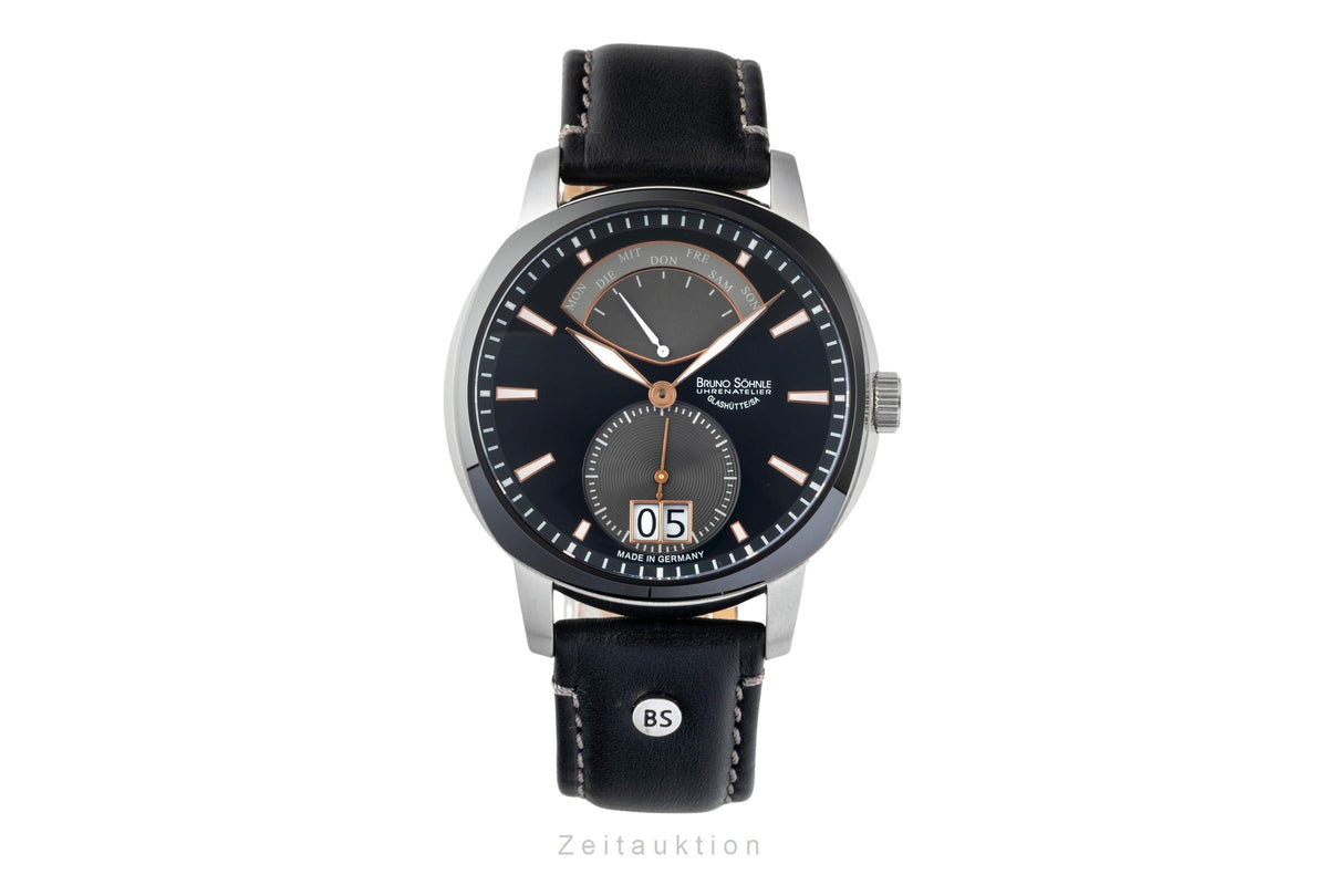 Bruno Söhnle Glashütte Facetta Edelstahl Quarz Herrenuhr Ref. 17-73155-745  [2605784]