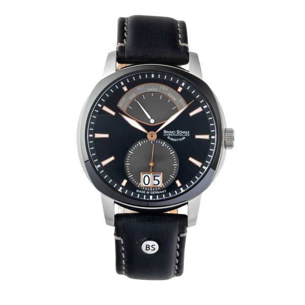 Bruno Söhnle Glashütte Facetta Edelstahl Quarz Herrenuhr Ref. 17-73155-745  [2605784]