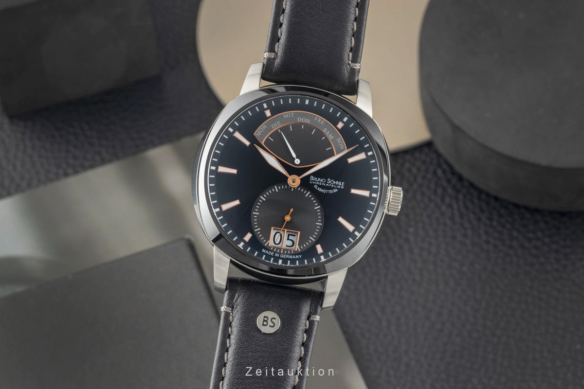 Bruno Söhnle Glashütte Facetta Edelstahl Quarz Herrenuhr Ref. 17-73155-745  [2605784]