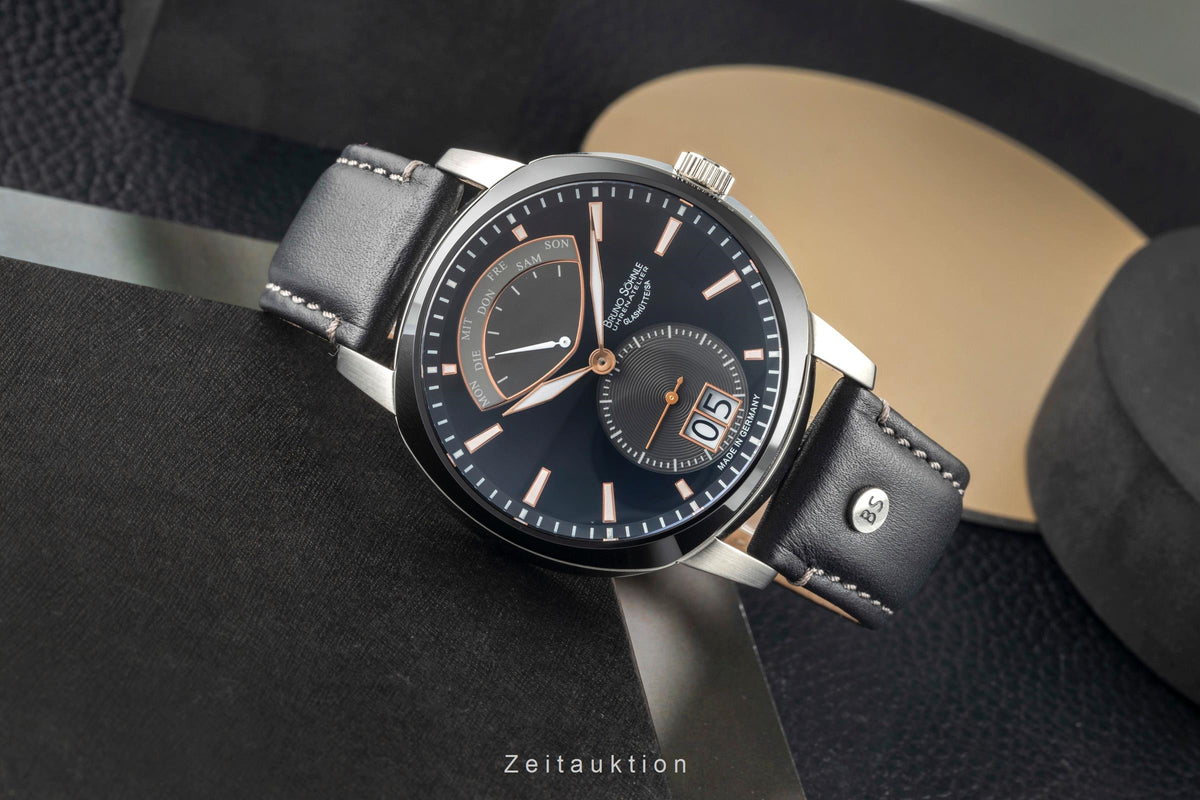 Bruno Söhnle Glashütte Facetta Edelstahl Quarz Herrenuhr Ref. 17-73155-745  [2605784]
