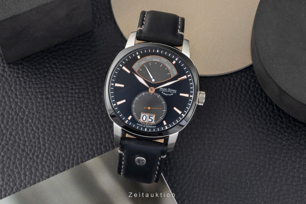 Bruno Söhnle Glashütte Facetta Edelstahl Quarz Herrenuhr Ref. 17-73155-745  [2605784]