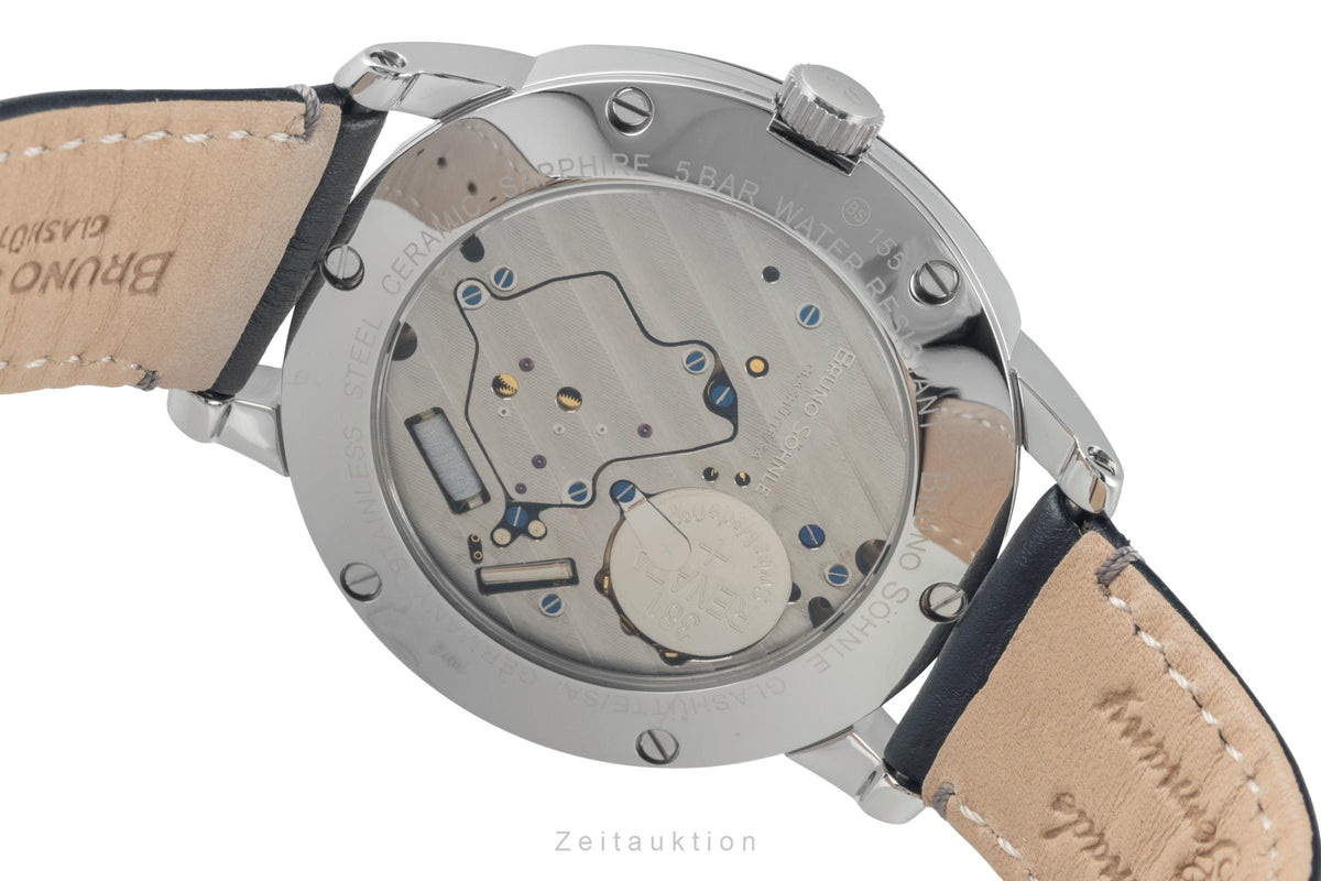 Bruno Söhnle Glashütte Facetta Edelstahl Quarz Herrenuhr Ref. 17-73155-745  [2605784]