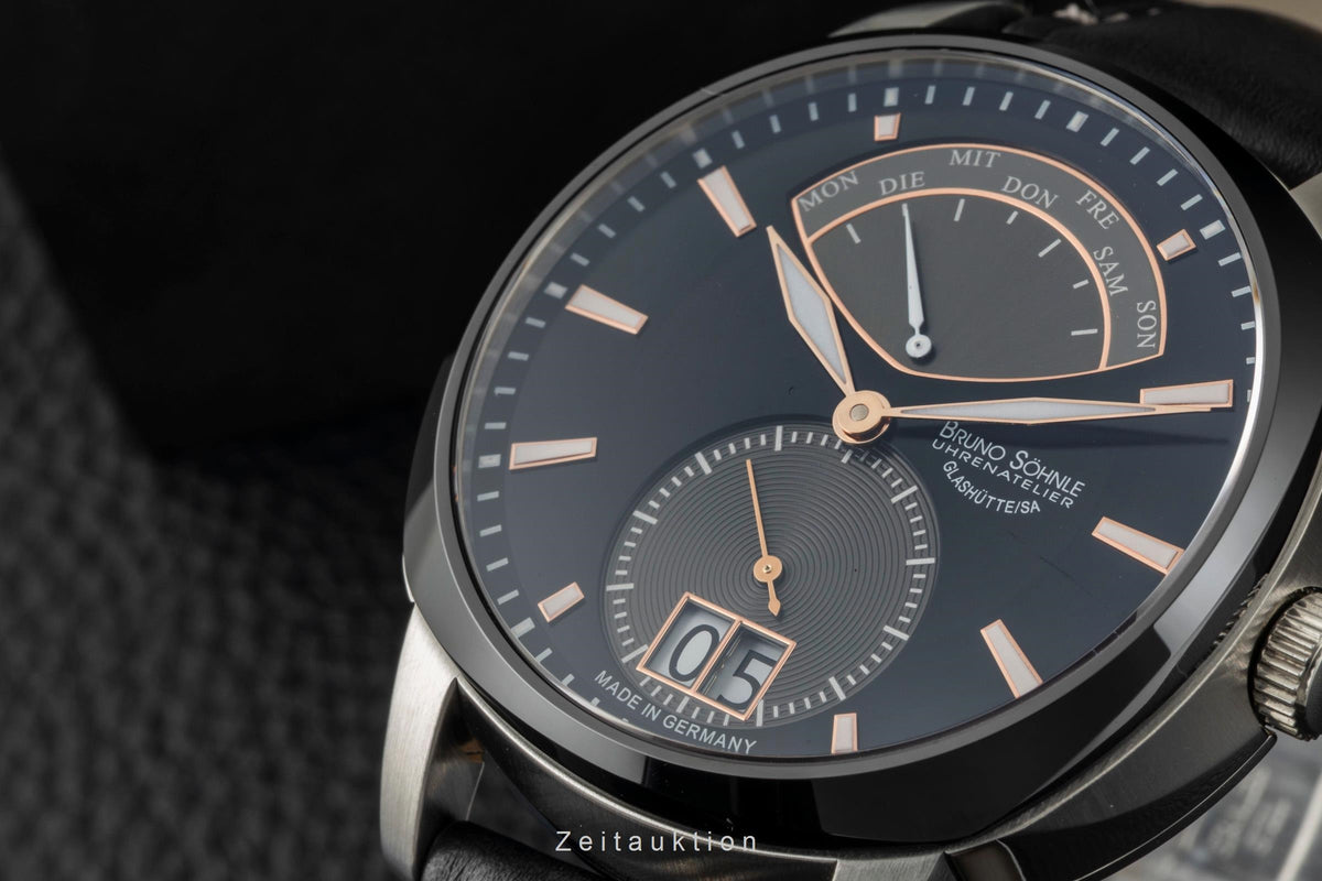 Bruno Söhnle Glashütte Facetta Edelstahl Quarz Herrenuhr Ref. 17-73155-745  [2605784]