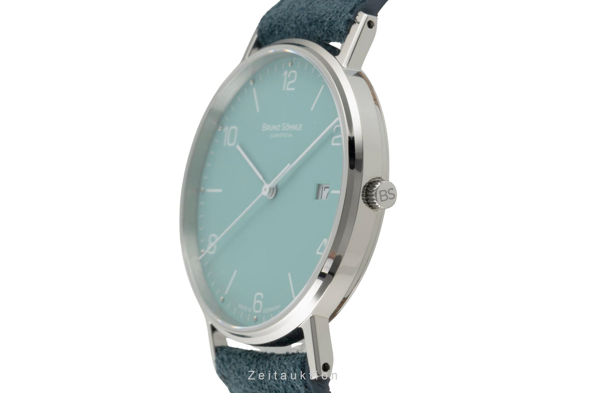 Bruno Söhnle Glashütte Rondo Petrol Edelstahl Herrenuhr Medium Ref. 17-13105-421 [2605787]
