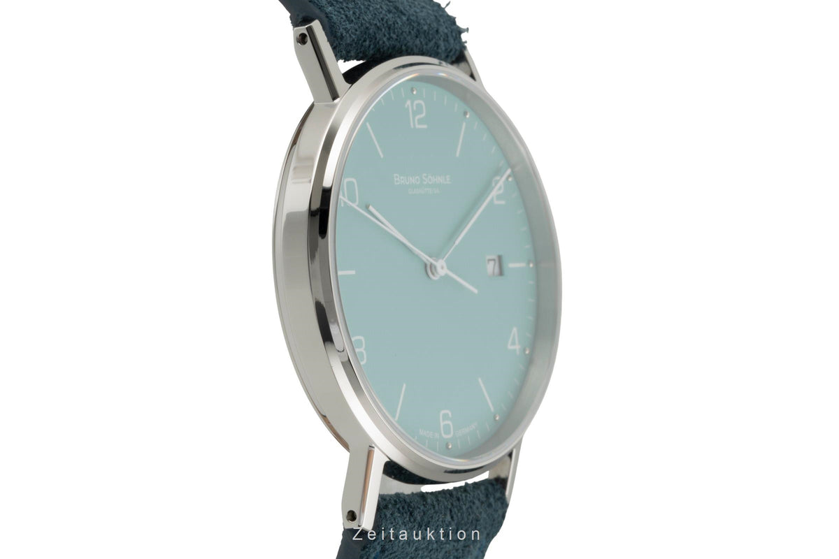 Bruno Söhnle Glashütte Rondo Petrol Edelstahl Herrenuhr Medium Ref. 17-13105-421 [2605787]