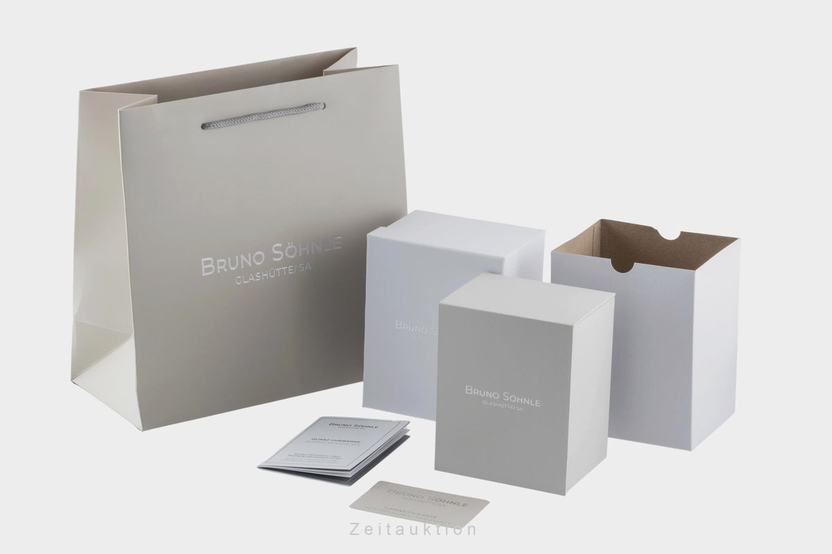 Bruno Söhnle Glashütte Rondo Petrol Stahl Quarz Herrenuhr Ref. 17-13105-422  [2605788]