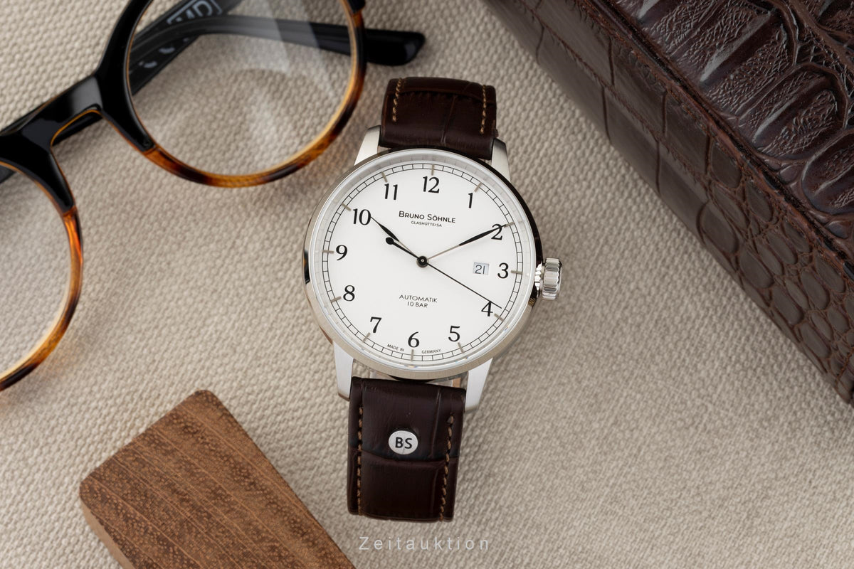 Bruno Söhnle Glashütte Hamburg Automatik Big Automatik Herrenuhr 17-12203-221 [2605789]