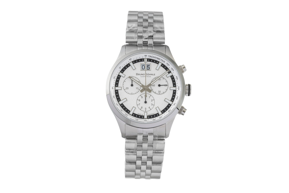 Bruno Söhnle Glashütte Turin chronographe acier quartz montre pour hommes 17-13229-240 LP: 950EUR  [2605796]