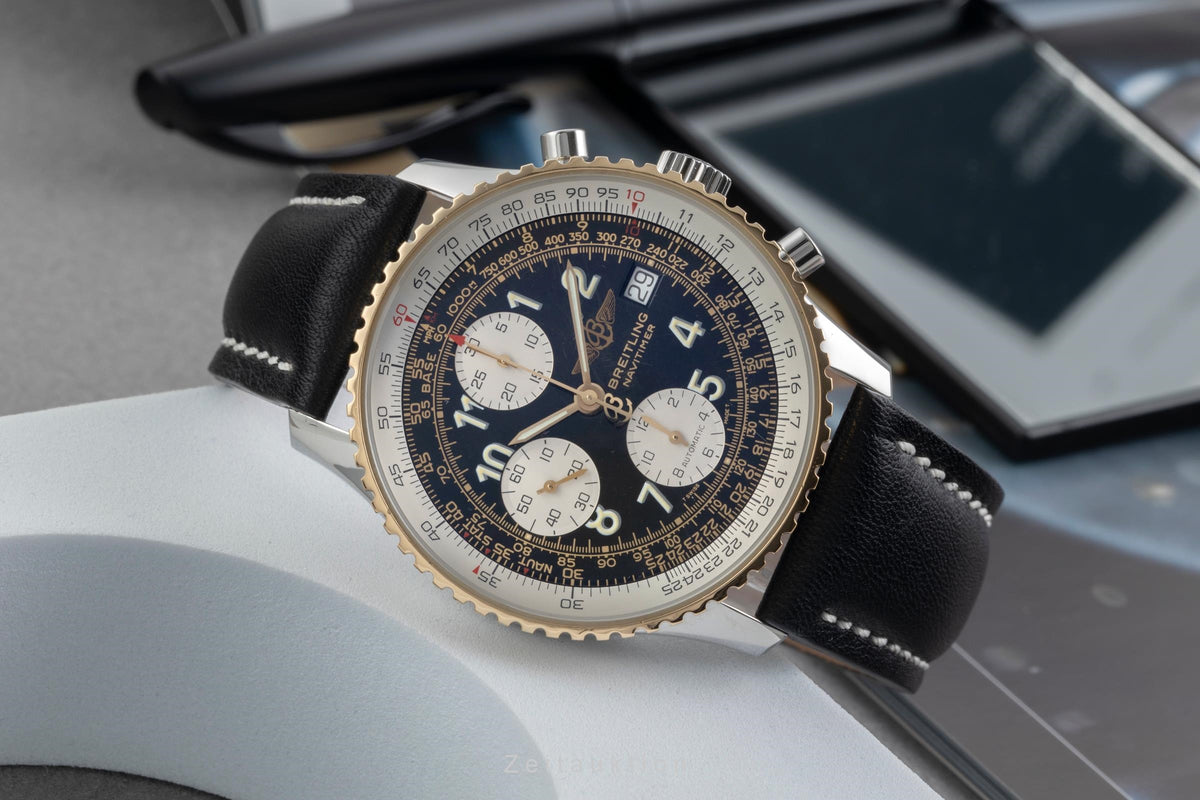 Breitling Navitimer chronograph steel / gold automatic men's watch D13022  [2605802]