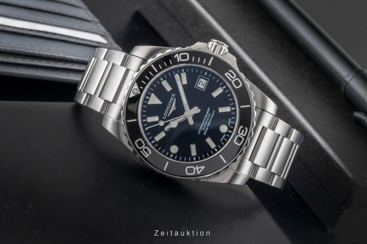 Longines Hydro Conquest steel automatic men's watch L3.779.4.56.6 LP: 2150EUR  [2605803]