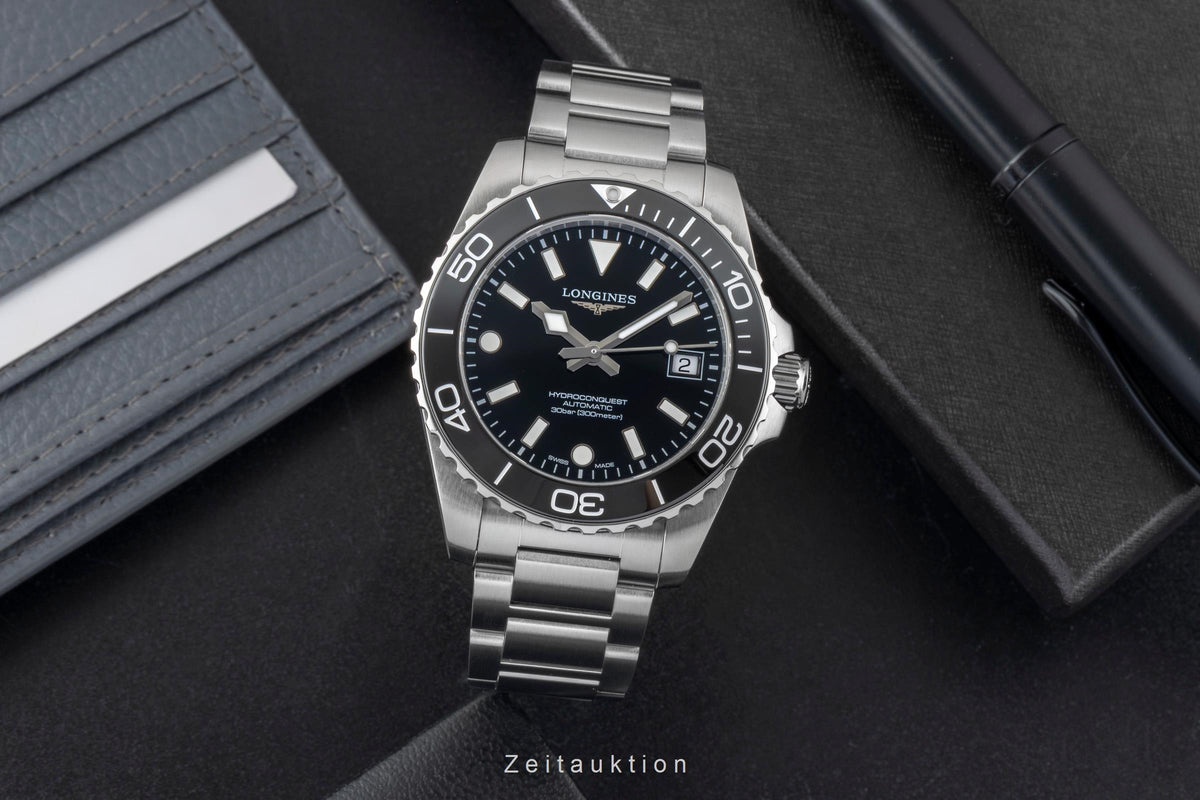Longines Hydro Conquest steel automatic men's watch L3.779.4.56.6 LP: 2150EUR  [2605803]