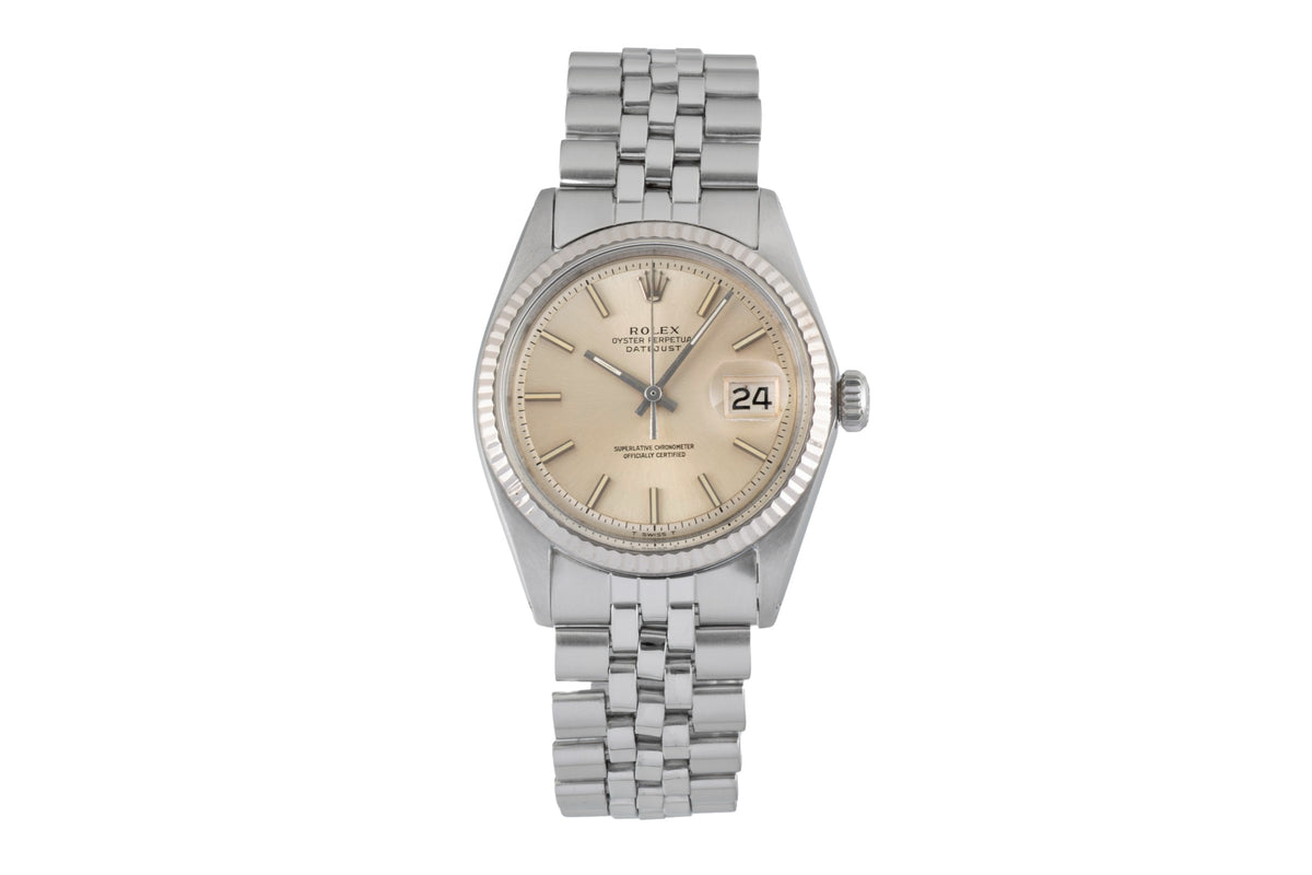 Rolex Datejust acciaio / oro bianco automatismo orologio da uomo 1601 Vintage  [2605837]