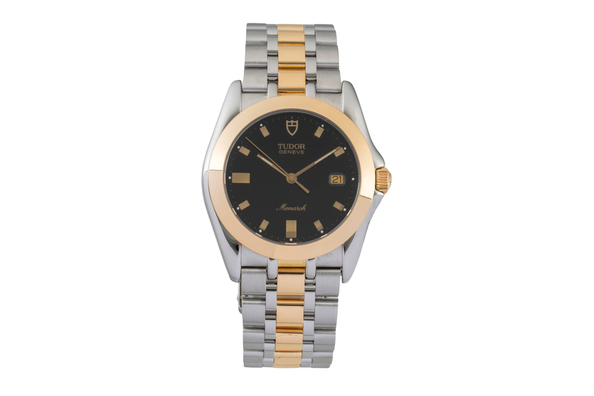 Tudor Monarch steel / gold quartz men's watch 15623  [2605838]