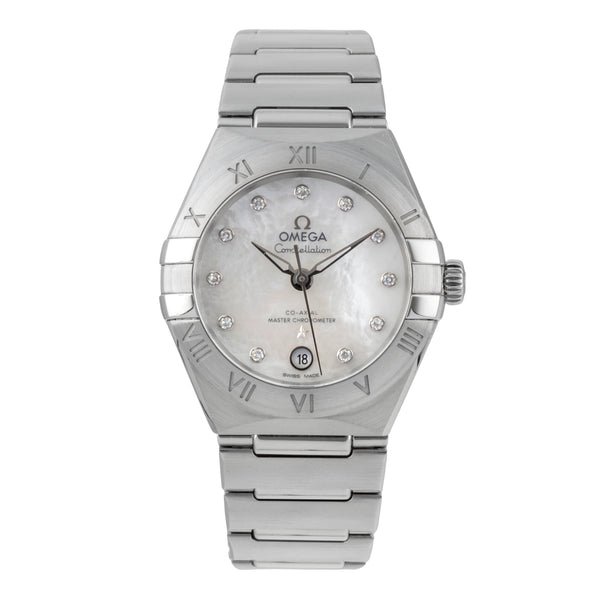 Omega Constellation acier automatique montre pour femmes 131.10.29.20.55.001 LP: 8600EUR  [2605844]