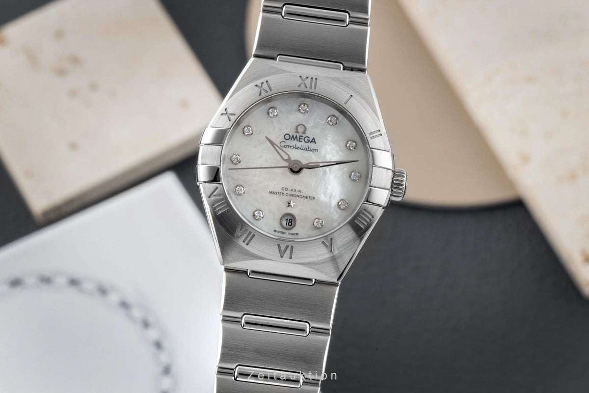 Omega Constellation acier automatique montre pour femmes 131.10.29.20.55.001 LP: 8600EUR  [2605844]
