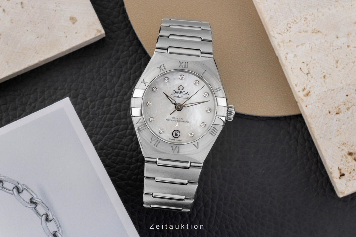 Omega Constellation acier automatique montre pour femmes 131.10.29.20.55.001 LP: 8600EUR  [2605844]