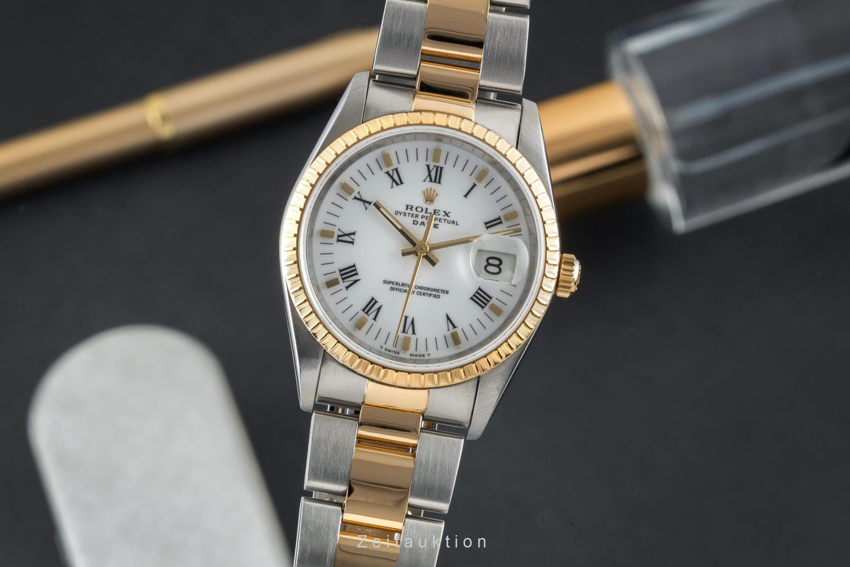 Rolex Date steel / gold automatic men's watch 15223  [2605856]