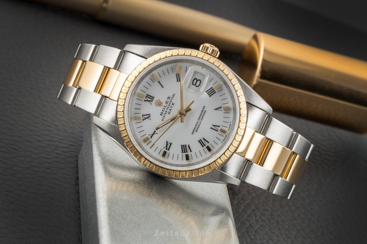 Rolex Date steel / gold automatic men's watch 15223  [2605856]