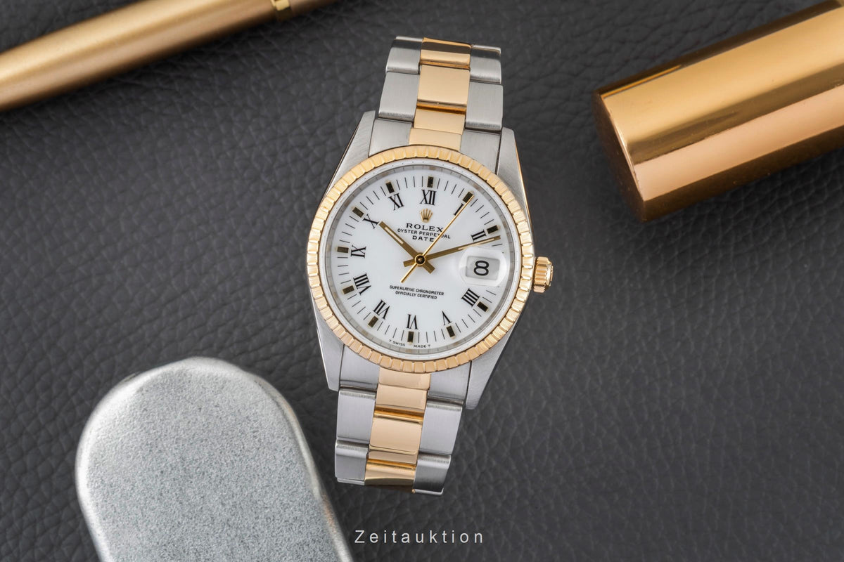 Rolex Date steel / gold automatic men's watch 15223  [2605856]