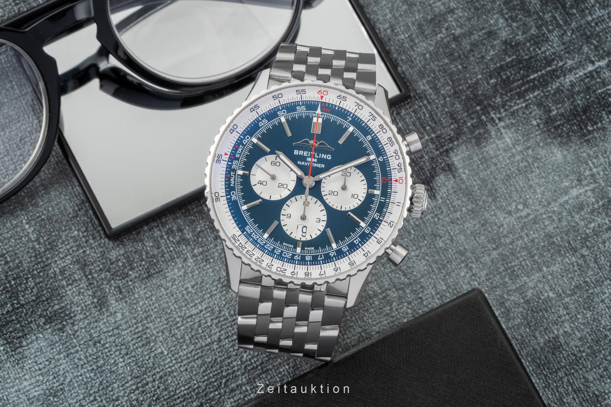 Breitling Navitimer chronograph steel automatic men's watch AB0137211C1A1 LP: 9850EUR  [2605863]