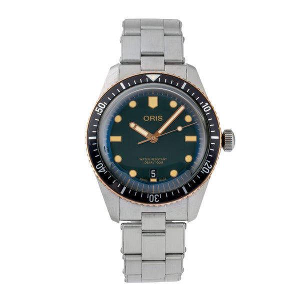 Oris Divers steel / bronze automatic men's watch 01 733 7707 4357-07 8 20 18 LP: 2650EUR  [2605865]