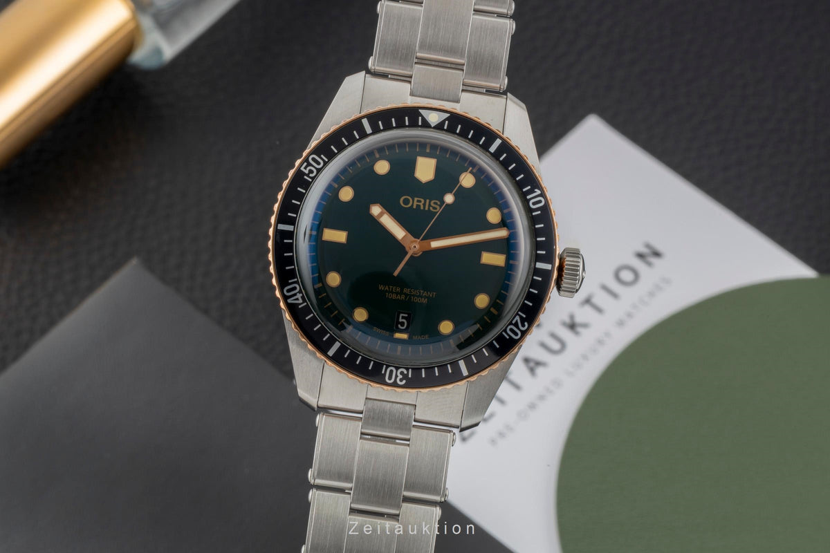 Oris Divers steel / bronze automatic men's watch 01 733 7707 4357-07 8 20 18 LP: 2650EUR  [2605865]