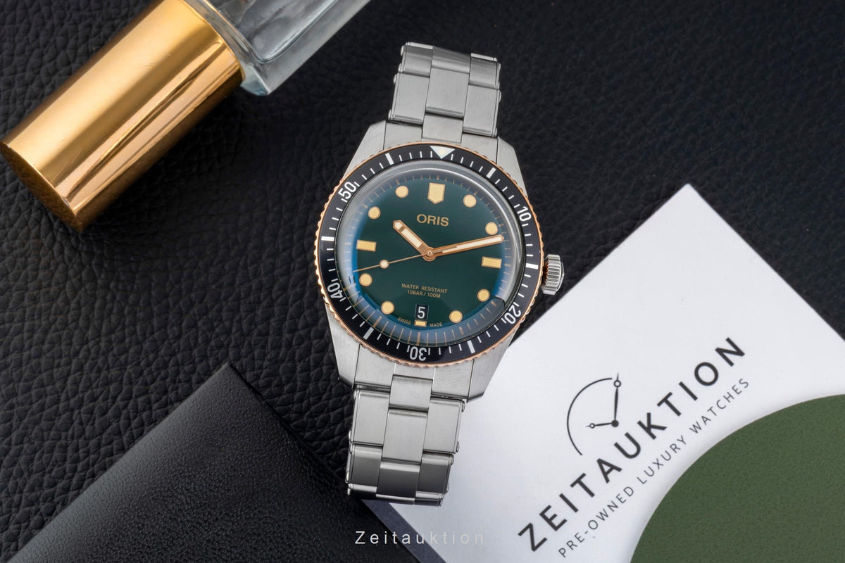 Oris Divers steel / bronze automatic men's watch 01 733 7707 4357-07 8 20 18 LP: 2650EUR  [2605865]