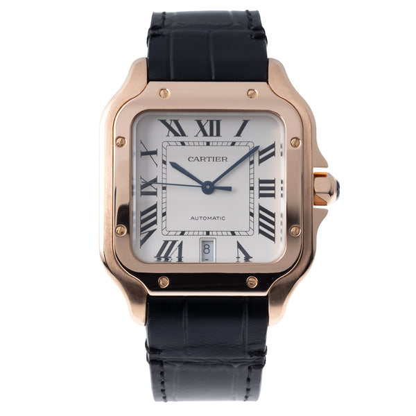 Cartier Santos 18 ct red gold automatic men's watch WGSA0019 LP: 24400EUR  [2605866]