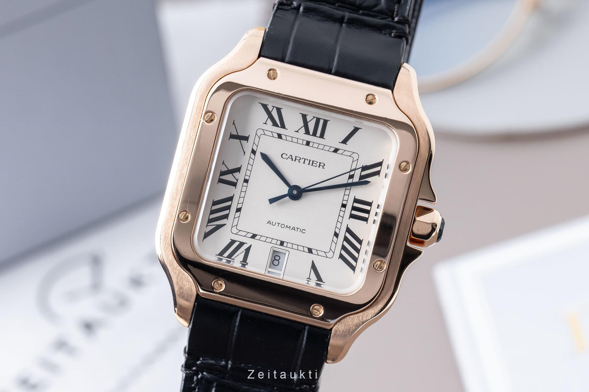 Cartier Santos 18 ct red gold automatic men's watch WGSA0019 LP: 24400EUR  [2605866]