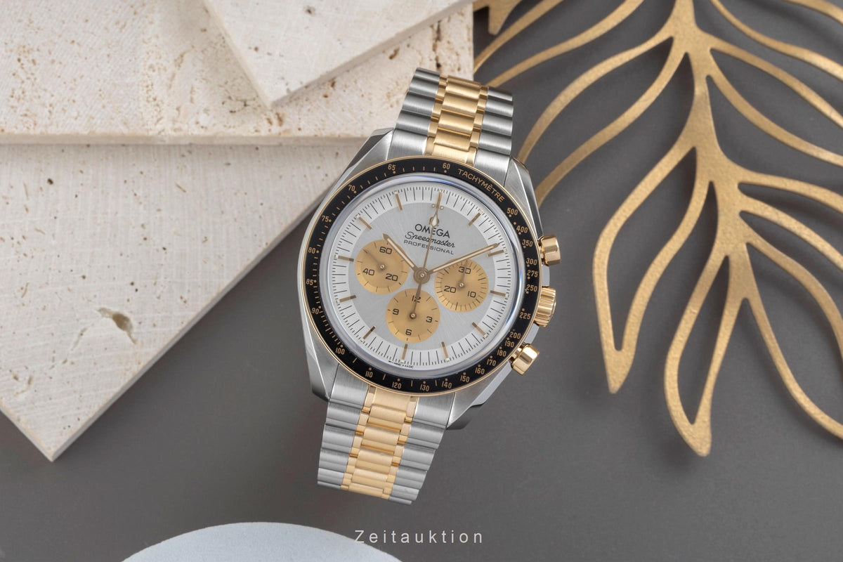 Omega Speedmaster Moonwatch chronographe acier / or  à remontage manuel montre pour hommes 310.20.42.50.02.001 LP: 20400EUR  [2605886]