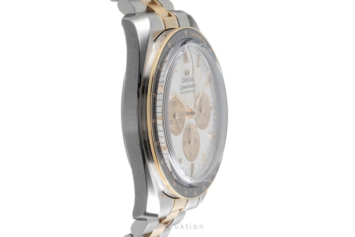 Omega Speedmaster Moonwatch chronographe acier / or  à remontage manuel montre pour hommes 310.20.42.50.02.001 LP: 20400EUR  [2605886]