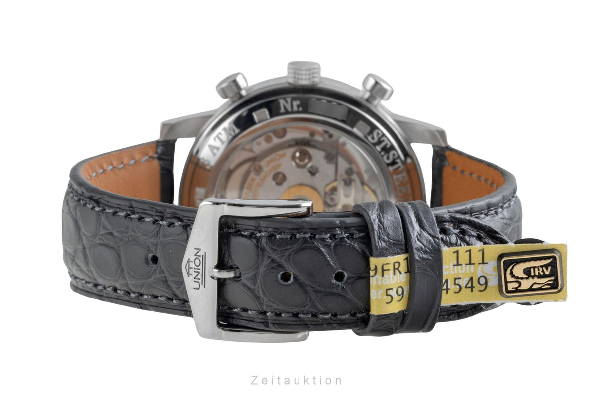 Union Glashütte Sport Chronograph Stahl Automatik Ref. 26-32-50-50-MB B&P [2605890]