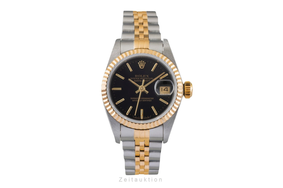 Rolex Lady Datejust 26 Black Dial Stahl / Gold Automatik Damenuhr 69173 X-Serie [2605894]