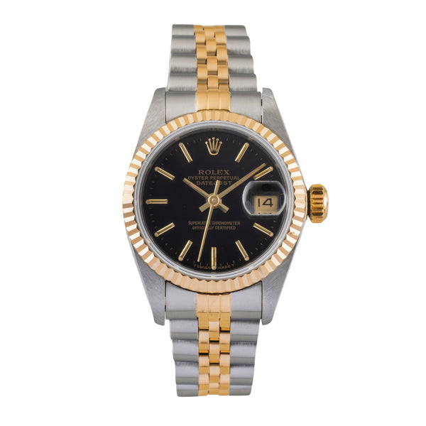 Rolex Lady Datejust 26 Black Dial Stahl / Gold Automatik Damenuhr 69173 X-Serie [2605894]