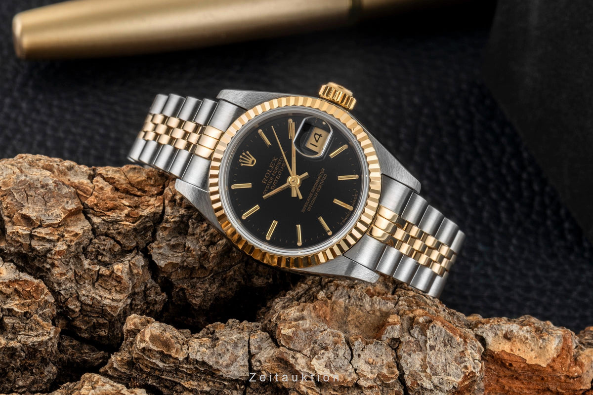 Rolex Lady Datejust 26 Black Dial Stahl / Gold Automatik Damenuhr 69173 X-Serie [2605894]