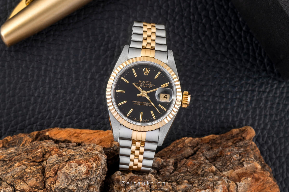 Rolex Lady Datejust 26 Black Dial Stahl / Gold Automatik Damenuhr 69173 X-Serie [2605894]