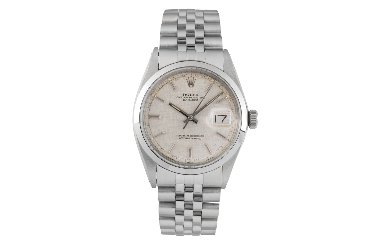 Rolex Datejust 36 Silver Pie Pan Dial Edelstahl Automatik Herrenuhr Ref. 1600 [2605898]