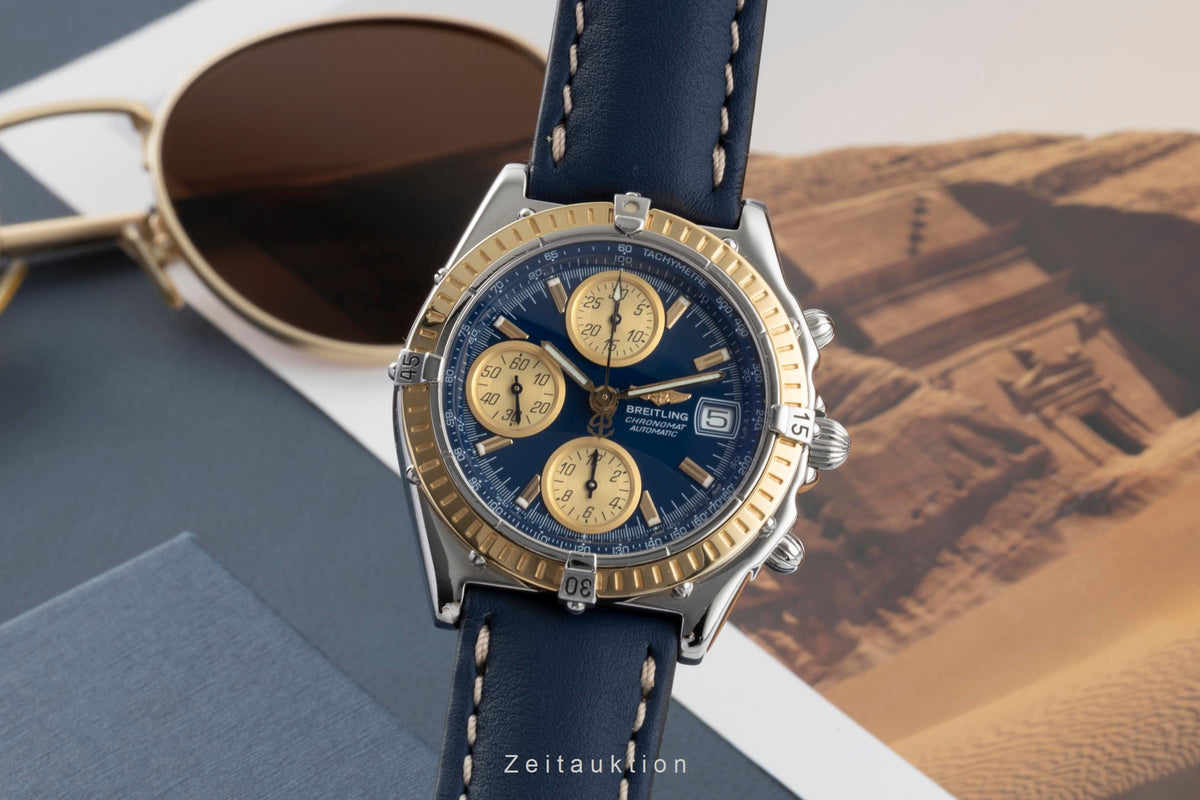 Breitling Chronomat chronographe acier / or  automatique montre pour hommes D13350  [2605902]