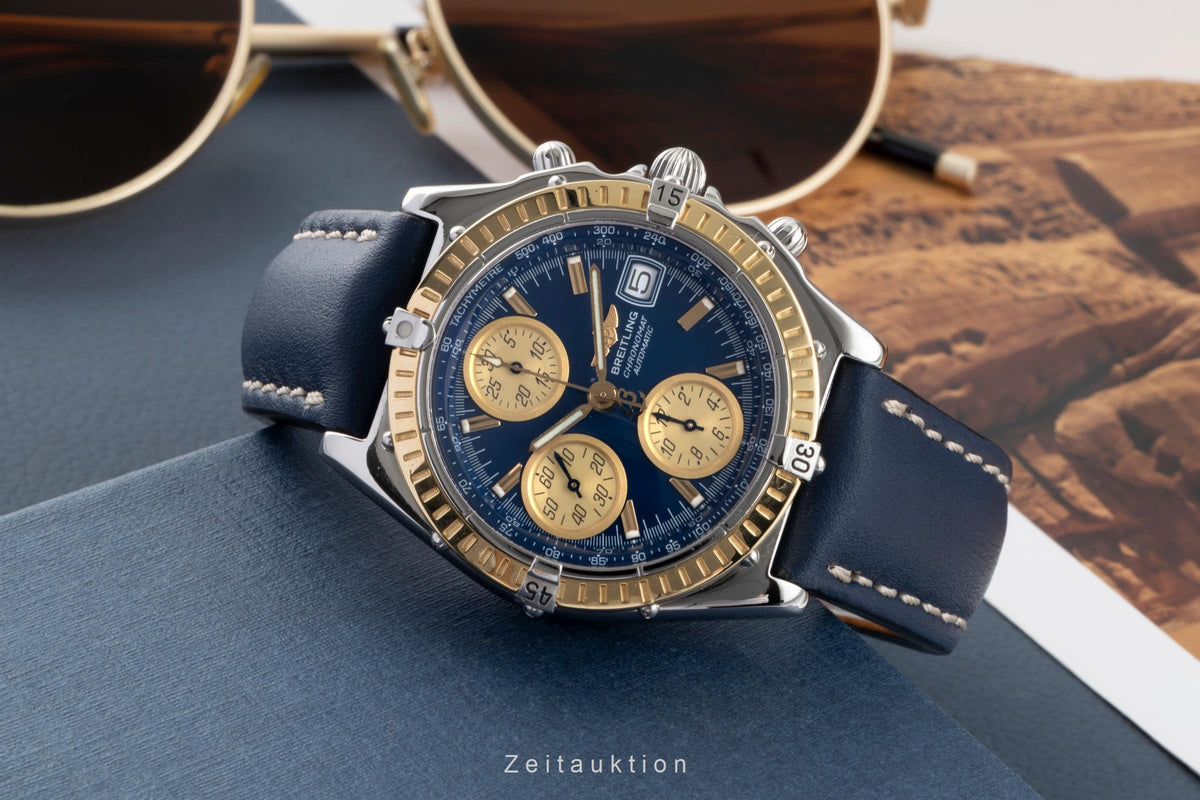 Breitling Chronomat chronographe acier / or  automatique montre pour hommes D13350  [2605902]