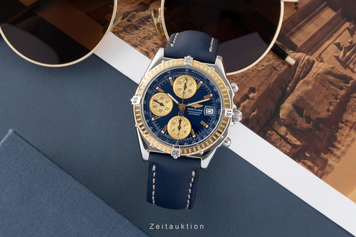 Breitling Chronomat chronographe acier / or  automatique montre pour hommes D13350  [2605902]